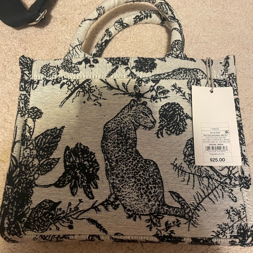 A new day toile tote